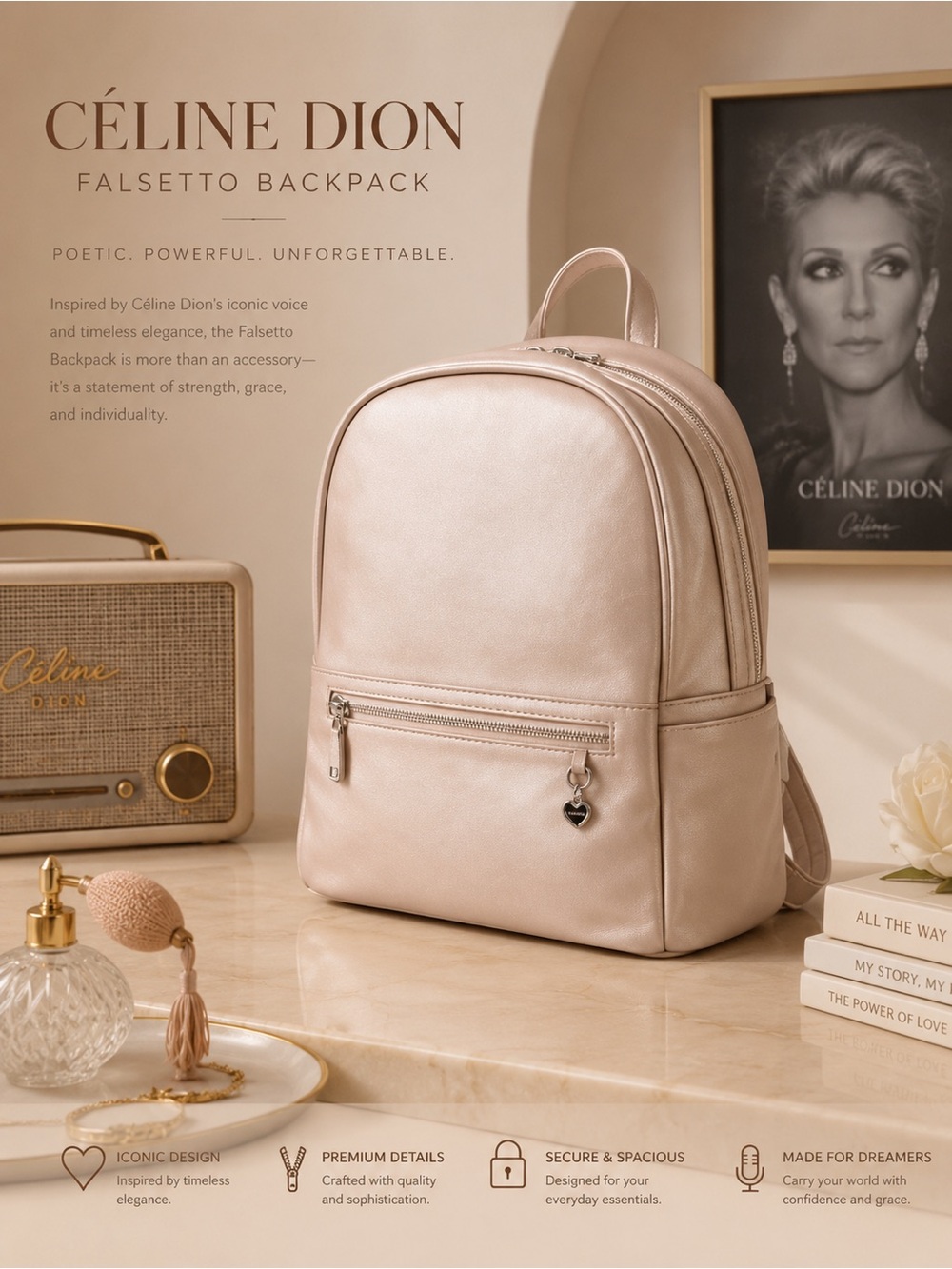 Falsetto Backpack - Rose Gold